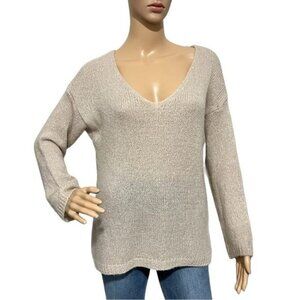Studio Birkin Knit Lightweight Casual V-Neck Sweater Size S